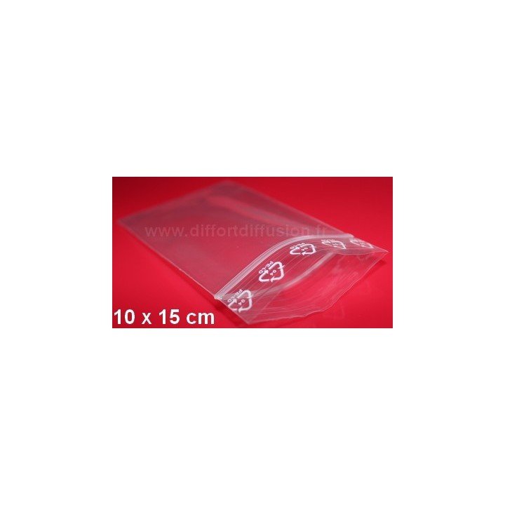 1000 sachets plastiques Zip 100x150 mm 1000 sachets plastiques Zip 100x150 mm