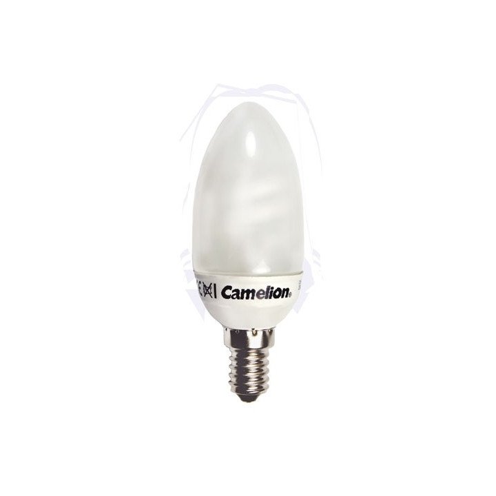 Ampoule mini flamme 9W E14 Fluo-compacte Camelion