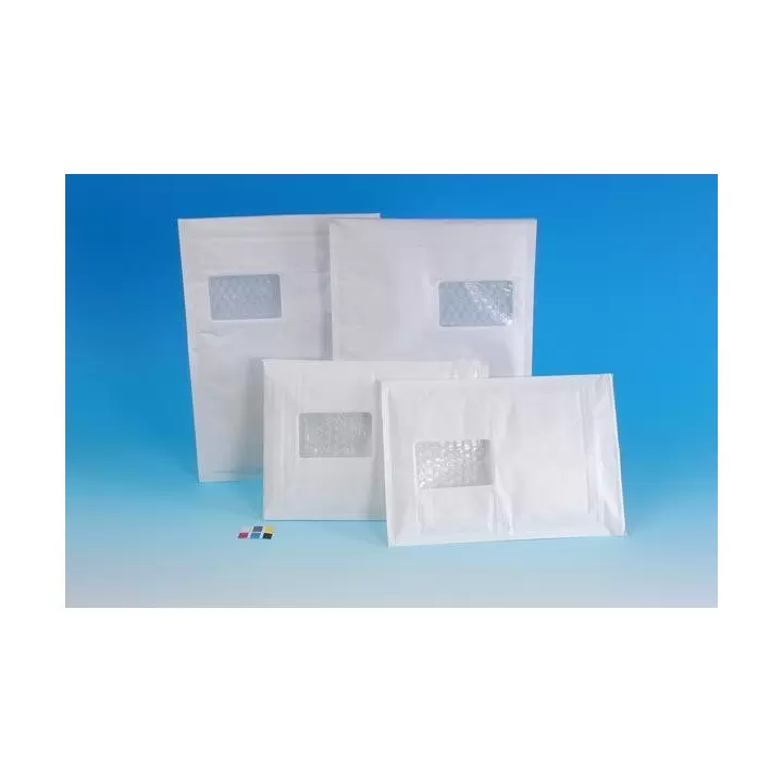 100 ENVELOPPES A BULLES T7 A FENETRE (260*350) BLANCHES