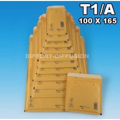 200 ENVELOPPES BULLES T1 (100*165mm) BRUNES DIFFORT DIFFUSION - 2