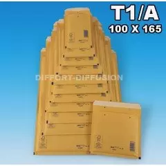200 ENVELOPPES BULLES T1 (100*165mm) BRUNES DIFFORT DIFFUSION - 2