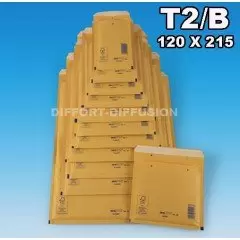 200 ENVELOPPES BULLES T2 (140*225mm) BRUNES DIFFORT DIFFUSION - 1