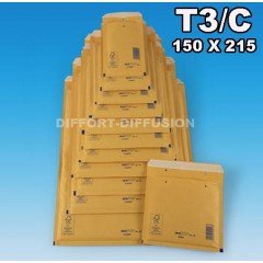 100 ENVELOPPES A BULLES T3 (170*225) BRUNES DIFFORT DIFFUSION - 1