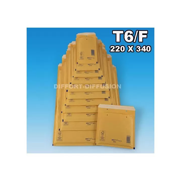 100 ENVELOPPES A BULLES T6 (215*340) BRUNES DIFFORT DIFFUSION - 1