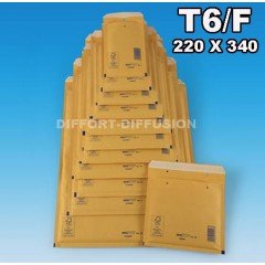 100 ENVELOPPES A BULLES T6 (215*340) BRUNES DIFFORT DIFFUSION - 1