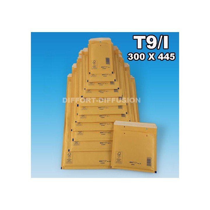 50 ENVELOPPES A BULLES T9 (320*450) BRUNES DIFFORT DIFFUSION - 1