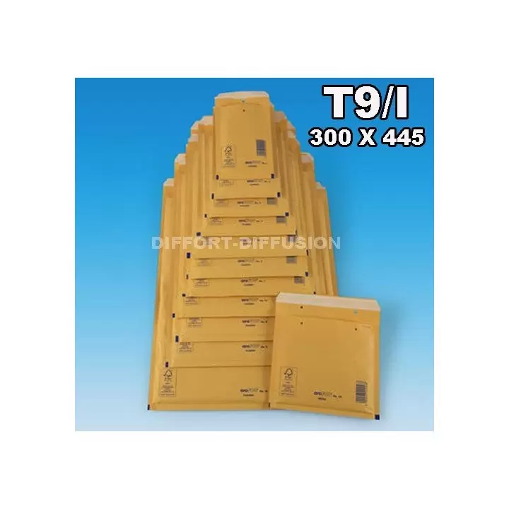 50 ENVELOPPES A BULLES T9 (320*450) BRUNES DIFFORT DIFFUSION - 1