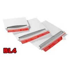 Pochette enveloppe carton (x20) blanche BL4 351x248mm ouverture latérale - 1