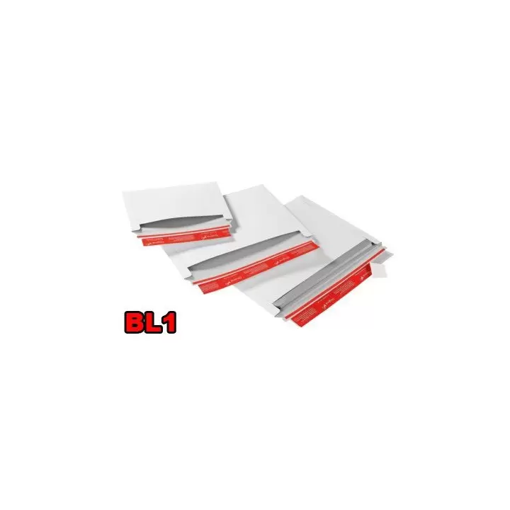 Pochette enveloppe carton (X20) blanche BL1 227x160mm ouverture latérale  - 3