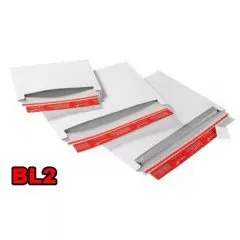 Enveloppe carton (X20) blanche BL2 248x174mm ouverture latérale