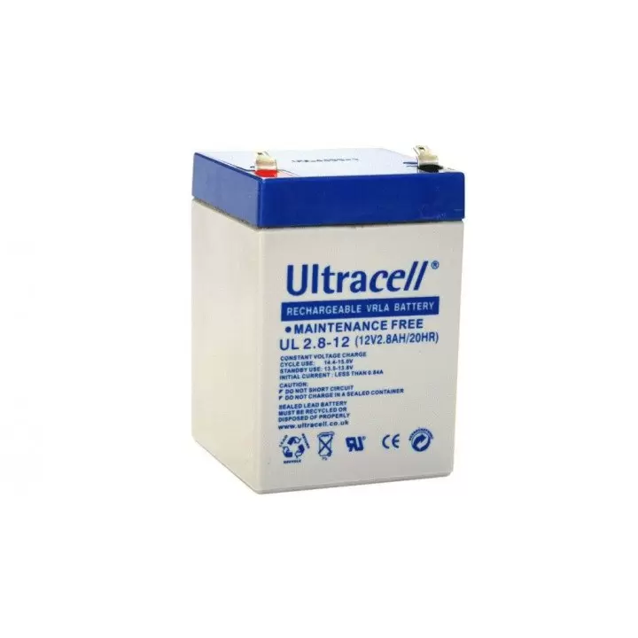 ULTRACELL UL2.8-12 batterie au plomb 12V 2.8AH 132x33x104mm 
