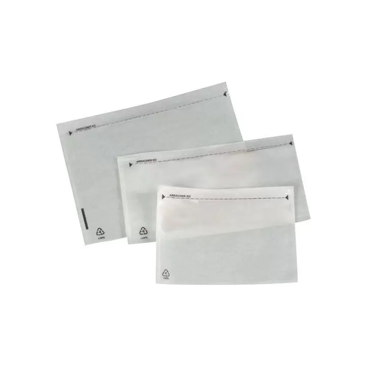 Pochettes adhésives porte-documents NEUTRE 160x115mm C6 DIFFORT DIFFUSION - 1
