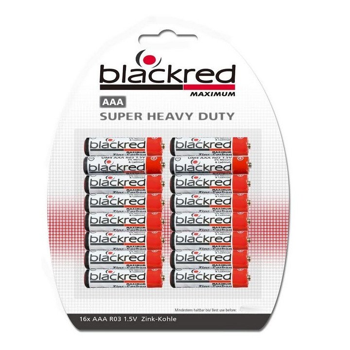 Lot 320 piles BLACKRED AAA R03 (LR03 / LR3)  BP16