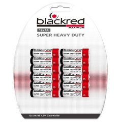 Lot 240 piles saline Blackred AA R06 (LR06 / LR6) blisters de 12