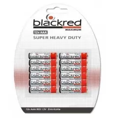  240 piles Blackred AAA R03 (LR03 / LR3) sous blisters de 12