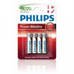 48 piles LR03 AAA (12 blisters) Philips Powerlife Alcalines R03 AAA 