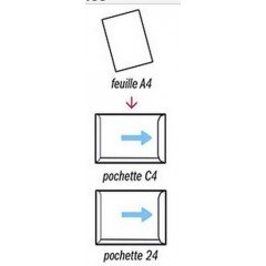 100 enveloppes kraft brun DOS CARTON format C4 (229x324mm)