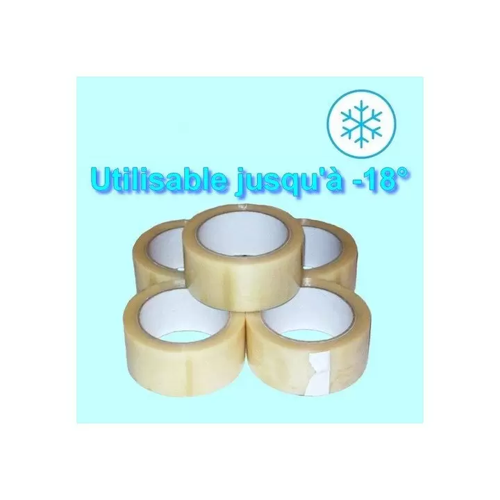 Ruban adhésif transparent FREEZER 48mm x 53m pour le froid (-18°)
