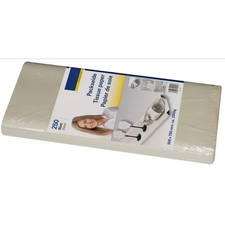 Paquet 250 feuilles papier de soie recyclé 500 x 750mm - 1