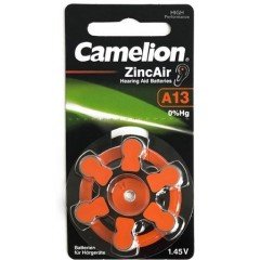 30 piles auditives ORANGE Camelion N°13 / A13 ZINC AIR
