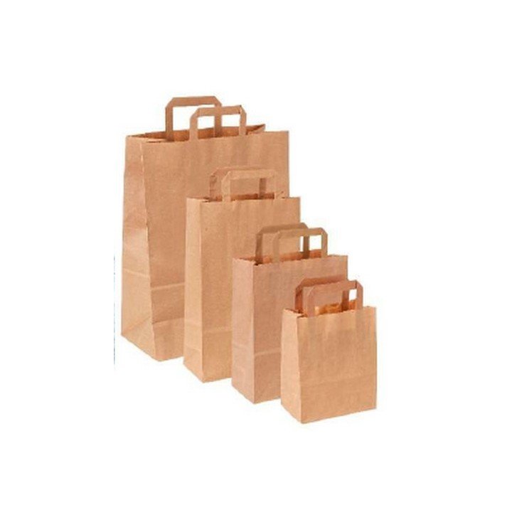 Sachet sac papier kraft + poignée 320x160x450mm