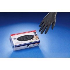 gants noir jetables NITRILE  (non-poudré)