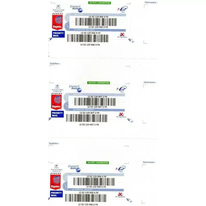 300 étiquettes sticker export suivi lettre suivie la poste  - 1