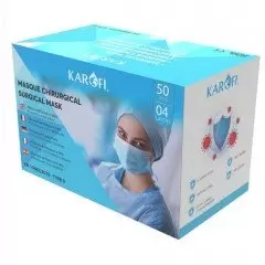 50 masques de protections chirurgicaux (EN 14683 TYPE 2)