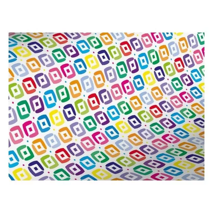 papier cadeau Carré multicolore 