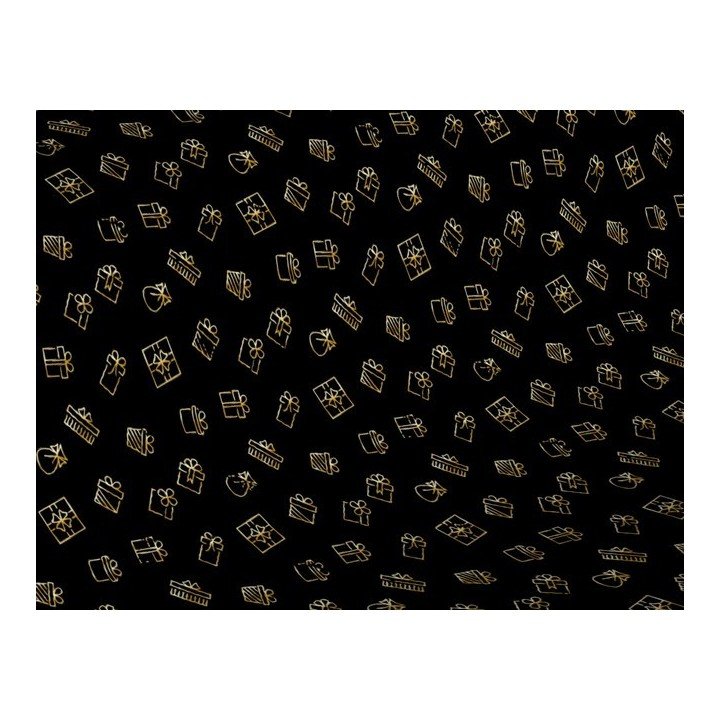 Rouleau papier cadeau  50m 60g paquet or