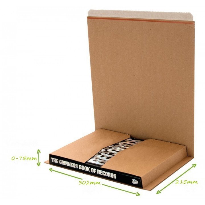 50x étui postal carton 302x215mm (H0-75mm) PS.305 T pour format A4