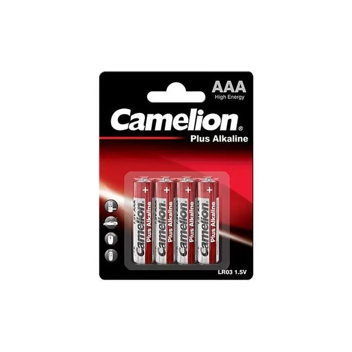 4 piles AAA / LR03 alcalines CAMELION 