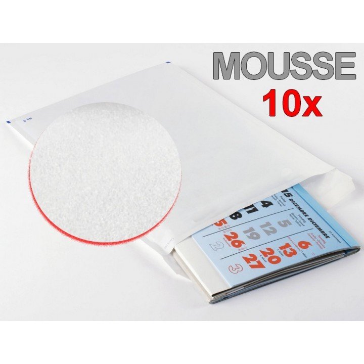 Lot de 10 enveloppes matelassées mousse formats aux choix