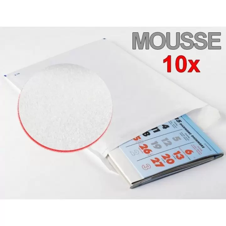 Lot de 10 enveloppes matelassées mousse formats aux choix Lot de 10 enveloppes matelassées mousse formats aux choix