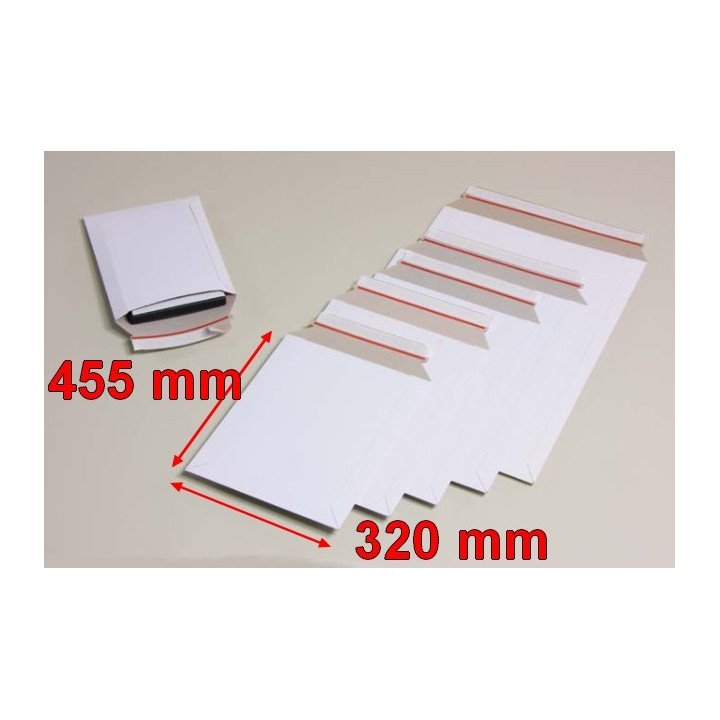 enveloppes cartonnées blanches BBX7W 320x455 mm