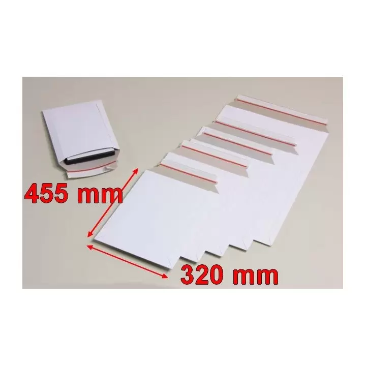 enveloppes cartonnées blanches BBX7W 320x455 mm