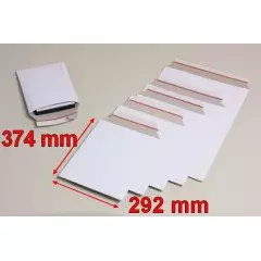 enveloppes cartonnées blanches BBX6W box 292 x 374mm A4+