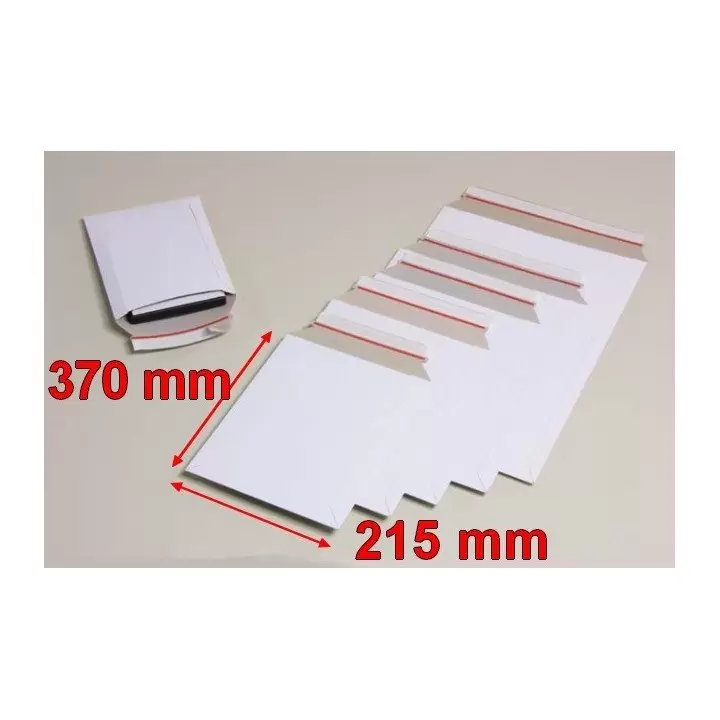Enveloppes cartonnées blanches  bbx2w box format A5+