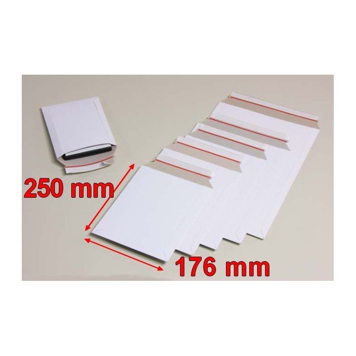 Enveloppes cartonnées blanches  bbx1w box format A5 dvd 
