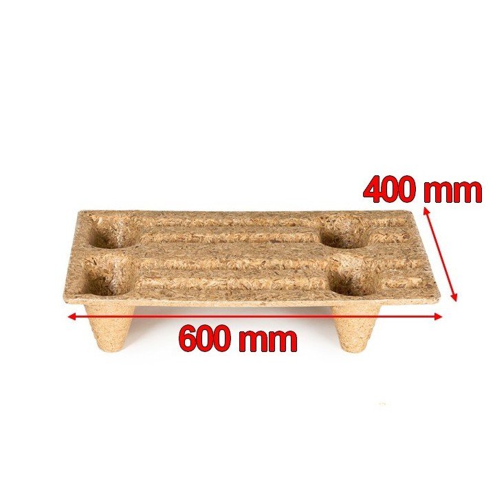 palettes moulée copeaux bois 400 x 600 mm