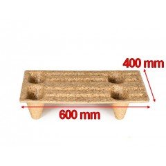 palettes moulée copeaux bois 400 x 600 mm