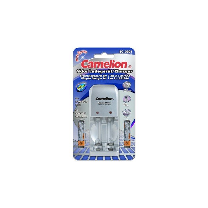 Camelion DESTOCKAGE chargeur  BC-901 + 2 accus 1000mAh