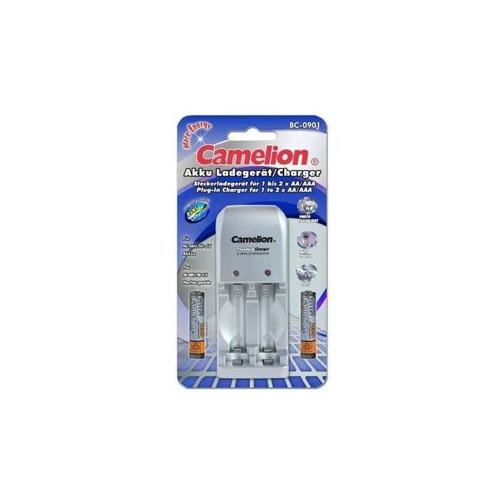 Camelion DESTOCKAGE chargeur  BC-901 + 2 accus 1000mAh