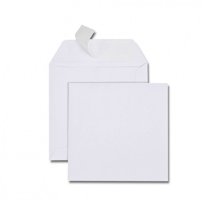 2500 pochettes carré blanc 140x140mm 120g/m2)