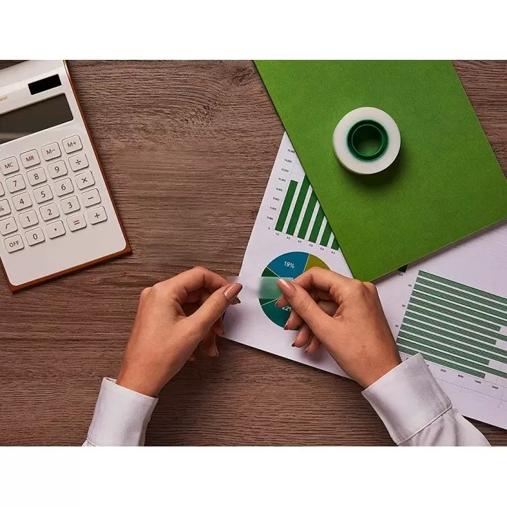 8x ruban adhésif transparent 19mm x 33m (pour devidoir de table) - 3