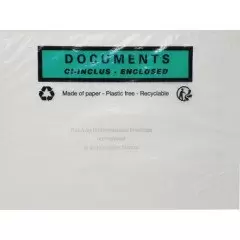 1000 Pochettes porte-document CI-INCLUS A5 228x165 papier CRISTAL  - 2