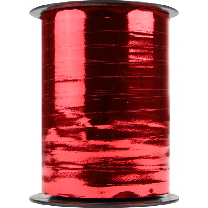 Bolduc ruban miroir ROUGE bobine 250m x 10mm  - 1