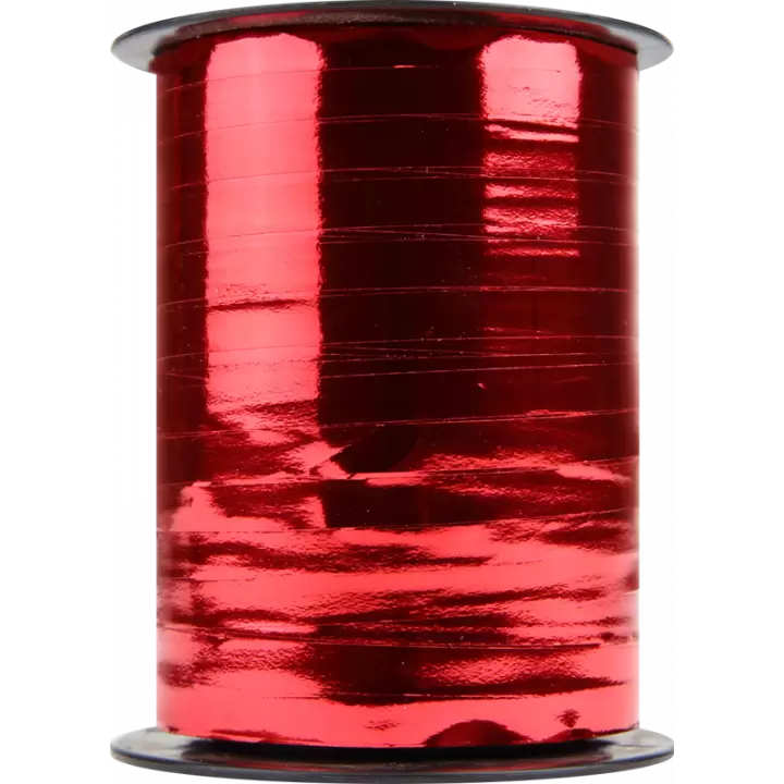 Bolduc ruban miroir ROUGE bobine 250m x 10mm  - 1