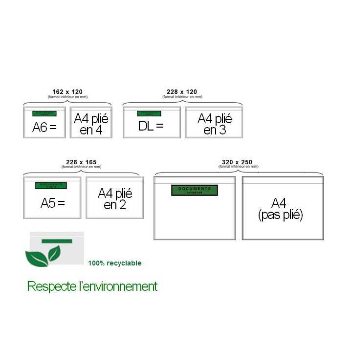 Pochettes porte-documents DataList - Eco