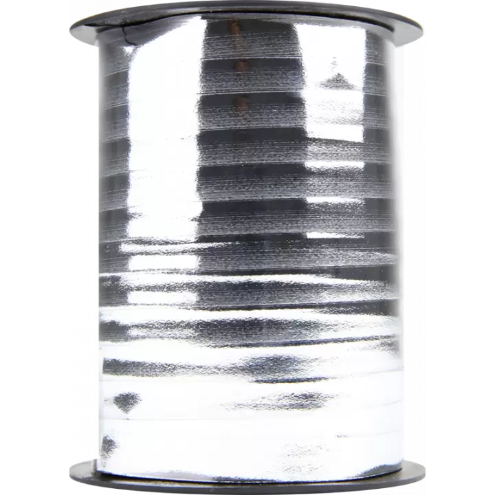 Bolduc ruban miroir ARGENT bobine 250m x 10mm - 1